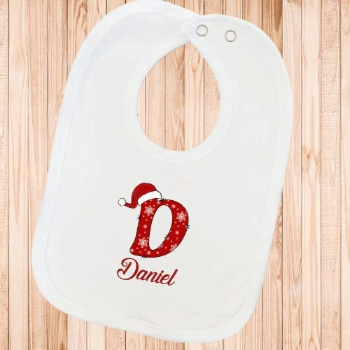 Personalised Christmas Baby Bibs | Custom Baby Bib | Cotton Drooling Bib | Newborn Baby Gift 7 Personalised Christmas Baby Bibs | Custom Baby Bib | Cotton Drooling Bib | Newborn Baby Gift - Image 5