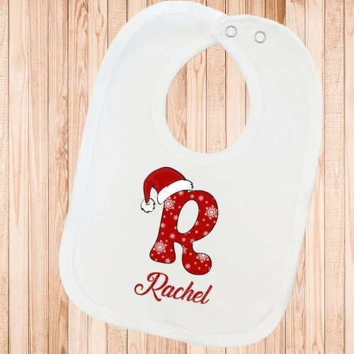 Personalised Christmas Baby Bibs | Custom Baby Bib | Cotton Drooling Bib | Newborn Baby Gift 6 Personalised Christmas Baby Bibs | Custom Baby Bib | Cotton Drooling Bib | Newborn Baby Gift - Image 4