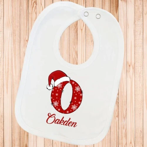 Personalised Christmas Baby Bibs | Custom Baby Bib | Cotton Drooling Bib | Newborn Baby Gift 3 Personalised Christmas Baby Bibs | Custom Baby Bib | Cotton Drooling Bib | Newborn Baby Gift