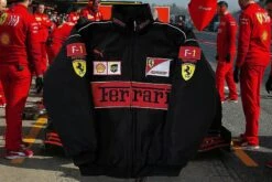 Embroidered F1 Ferrari Racing Jacket StreetwearRacing Christmas Gift Men's Clothing Y2K Fully Embroidered Gift
