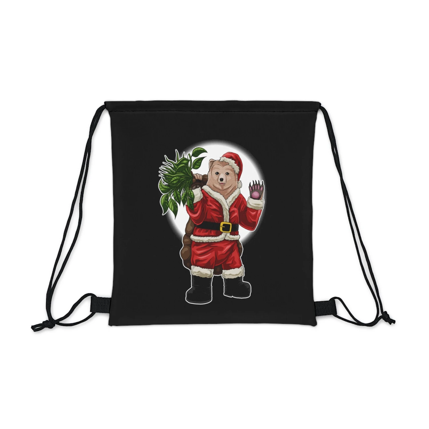 Roary's Christmas Drawstring Bag, Christmas Houseplant Tee, Santa, Elves, Plant Design, Holiday Shirt, Comfortable Xmas Top 4 Roary's Christmas Drawstring Bag, Christmas Houseplant Tee, Santa, Elves, Plant Design, Holiday Shirt, Comfortable Xmas Top - Image 2