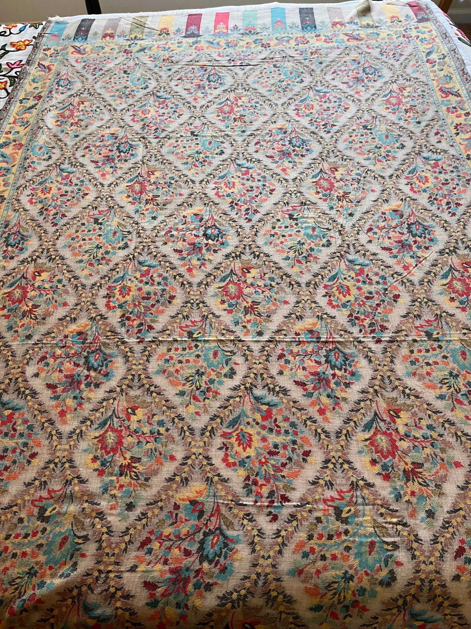 Kashmiri Cashmere Kani Shawl, Designer Wrap, Pashmina Scarf, Wedding Christmas Gift,40*80” Ultra Soft Elegant Wedding Or Winter Comfy Wrap 9 Kashmiri Cashmere Kani Shawl, Designer Wrap, Pashmina Scarf, Wedding Christmas Gift,40*80” Ultra Soft Elegant Wedding Or Winter Comfy Wrap - Image 7