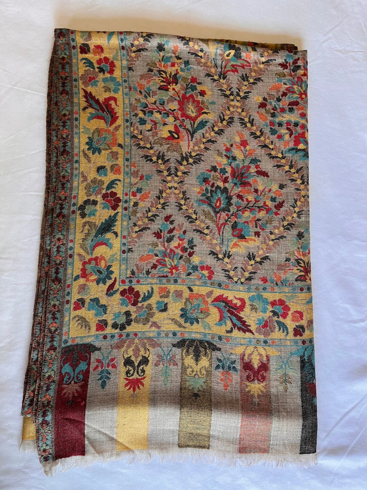 Kashmiri Cashmere Kani Shawl, Designer Wrap, Pashmina Scarf, Wedding Christmas Gift,40*80” Ultra Soft Elegant Wedding Or Winter Comfy Wrap 12 Kashmiri Cashmere Kani Shawl, Designer Wrap, Pashmina Scarf, Wedding Christmas Gift,40*80” Ultra Soft Elegant Wedding Or Winter Comfy Wrap - Image 10