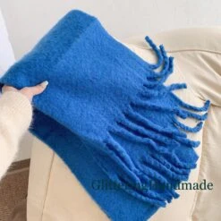 Pure Color Mohair Scarf, Klein Blue Scarf, Solid Color Basic Scarf, Fashion Shawl, Christmas Gift -Jewellery Soldes Boutique il fullxfull.5637533807 i9y5