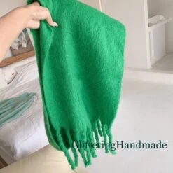 Pure Color Mohair Scarf, Klein Blue Scarf, Solid Color Basic Scarf, Fashion Shawl, Christmas Gift -Jewellery Soldes Boutique il fullxfull.5637534321 b1zr