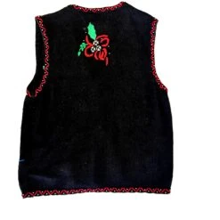 Vintage Studio Ho Ho Ho Ugly Christmas Sweater Vest - Size M -Jewellery Soldes Boutique il fullxfull.5637893587 dy3f