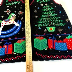 Vintage Studio Ho Ho Ho Ugly Christmas Sweater Vest - Size M -Jewellery Soldes Boutique il fullxfull.5637893747 d7za
