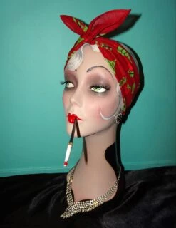 Vintage Christmas Tree & Holly Bandana -Jewellery Soldes Boutique il fullxfull.5644052515 idzq