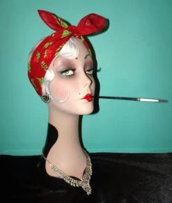 Vintage Christmas Tree & Holly Bandana -Jewellery Soldes Boutique il fullxfull.5644052519 lyrj