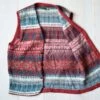 Red Vintage Vest, Pure New Wool Sweater Vest, 80s Christmas Vest, Women's Vest, Men's Vintage Vest, Patterned Vest, Size M/L