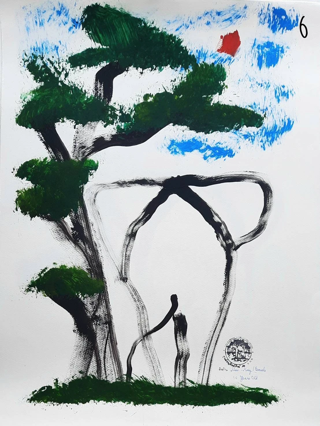 Oil Painting Made By Thai Elephants, Elephant Painting, Elephant Wall Decor, Birthday Gift, Mother Gift, New Year Gift, Christmas Gift 10 Oil Painting Made By Thai Elephants, Elephant Painting, Elephant Wall Decor, Birthday Gift, Mother Gift, New Year Gift, Christmas Gift - Image 8