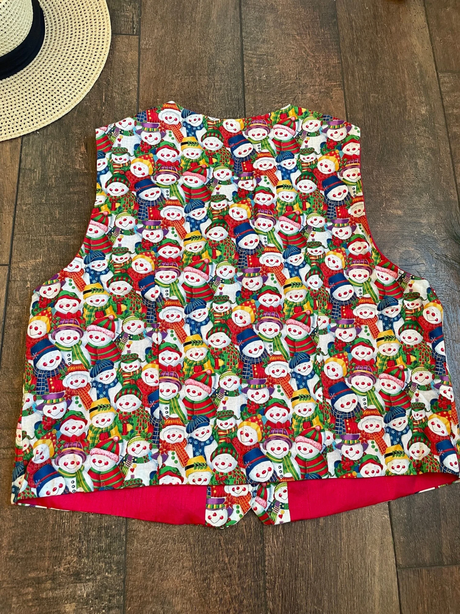 Vintage 90s Snowman Scrapbook Vest,Snowman Mary Albright Style Best,90s Christmas Teacher Vest,Rainbow Snowman Vest, Snowman Village Vest 5 Vintage 90s Snowman Scrapbook Vest,Snowman Mary Albright Style Best,90s Christmas Teacher Vest,Rainbow Snowman Vest, Snowman Village Vest - Image 3