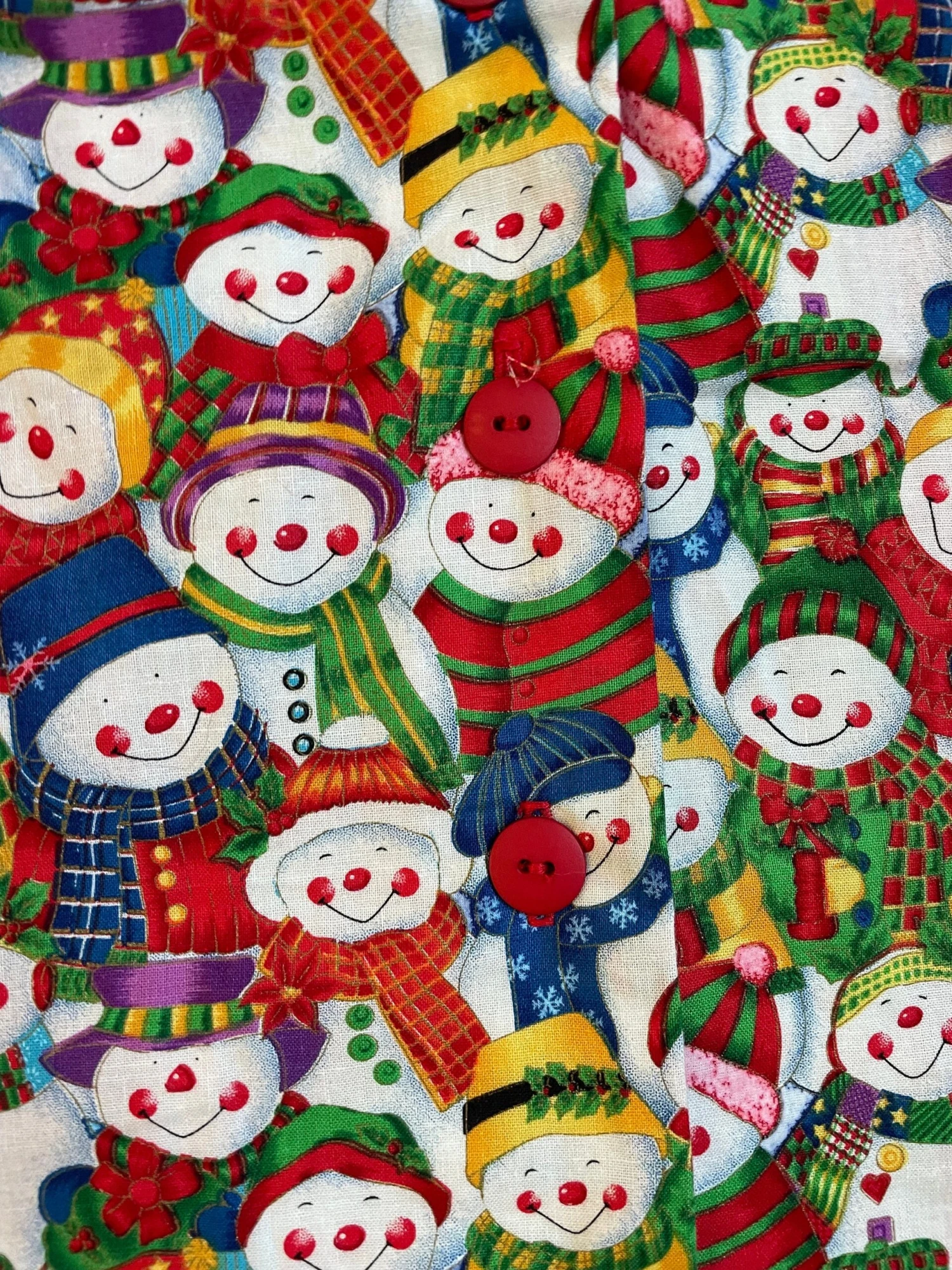 Vintage 90s Snowman Scrapbook Vest,Snowman Mary Albright Style Best,90s Christmas Teacher Vest,Rainbow Snowman Vest, Snowman Village Vest 6 Vintage 90s Snowman Scrapbook Vest,Snowman Mary Albright Style Best,90s Christmas Teacher Vest,Rainbow Snowman Vest, Snowman Village Vest - Image 4