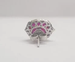 925 Sterling Silver Halo Ruby Earrings For Her, Christmas Gift ,Minimalist Jewelry, Handmade Jewelry | ADASTRA JEWELRY -Jewellery Soldes Boutique il fullxfull.5652670393 c7aw