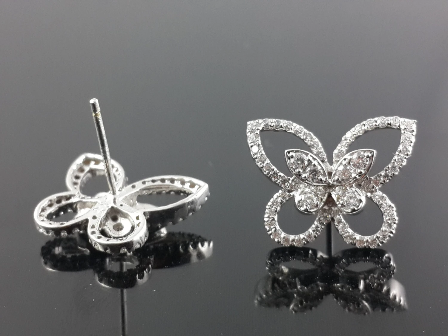 925 Sterling Silver Butterfly Stud Earrings, Dainty Earrings, Christmas Gift, Handmade Jewelry | ADASTRA JEWELRY 7 925 Sterling Silver Butterfly Stud Earrings, Dainty Earrings, Christmas Gift, Handmade Jewelry | ADASTRA JEWELRY - Image 5