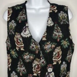 Vintage 90s Bobbie Brooks Black Needlepoint Tapestry Christmas Santa Vest Size S 11 Vintage 90s Bobbie Brooks Black Needlepoint Tapestry Christmas Santa Vest Size S -Jewellery Soldes Boutique il fullxfull.5659505857 7w9g