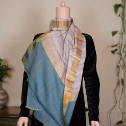 Luxury Stoles, Green Palla Handwoven Pashmina Wrap With Zari Borders, Christmas/ New Year Gift -Jewellery Soldes Boutique il fullxfull.5666137929 76qa