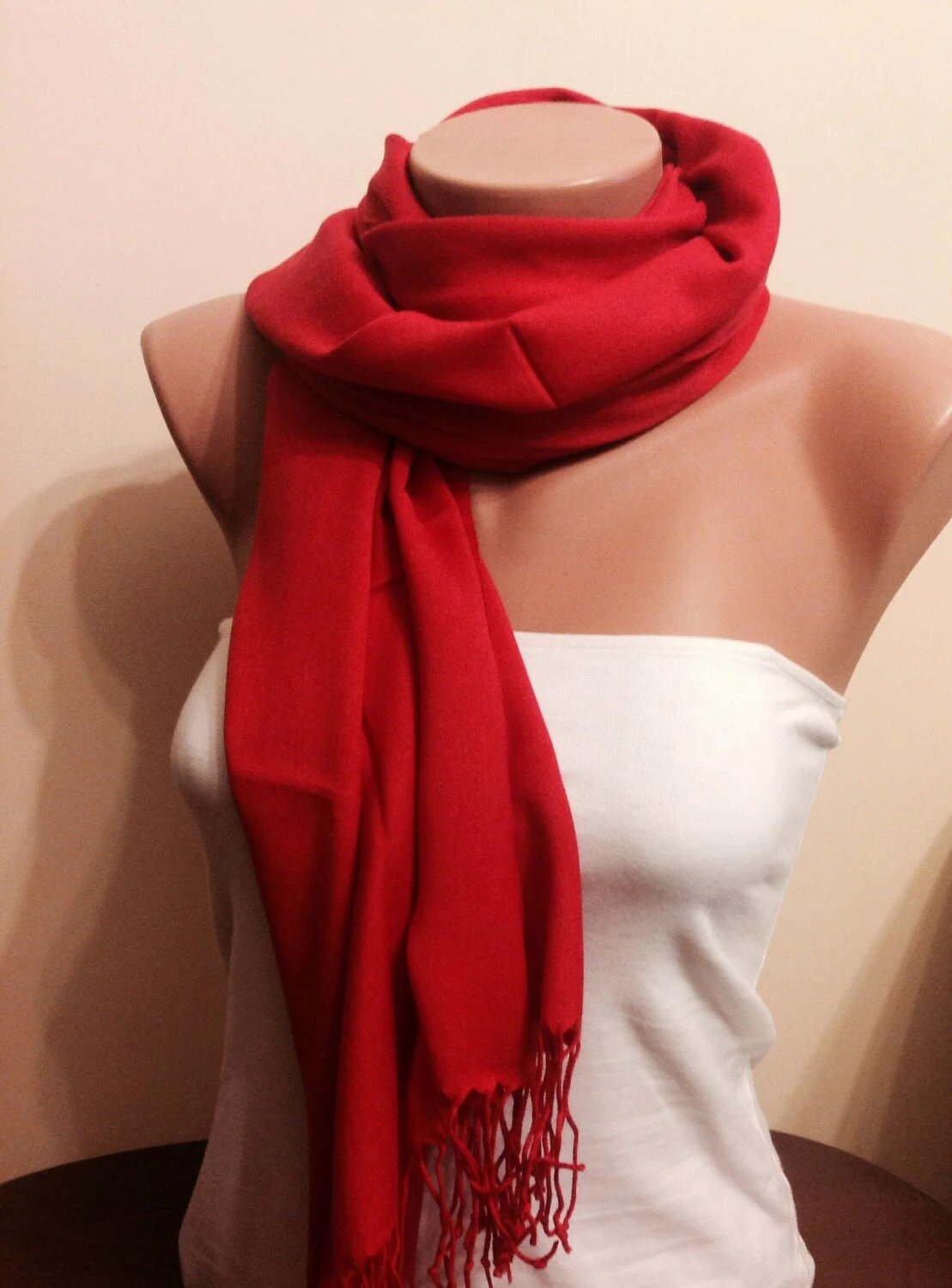 Classy Red Pashmina, Fringed Scarf ,Stylish Scarf, Classy Scarf, Red Dress, Red Accessory, Winter Soft Scarf, Christmas Gifts, Birthday 8 Classy Red Pashmina, Fringed Scarf ,Stylish Scarf, Classy Scarf, Red Dress, Red Accessory, Winter Soft Scarf, Christmas Gifts, Birthday - Image 6