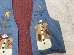 Vintage Christmas Vest Snowman Blue Red Build 90’s Women’s Large Made In USA 15 Vintage Christmas Vest Snowman Blue Red Build 90’s Women’s Large Made In USA -Jewellery Soldes Boutique il fullxfull.5671629229 2lpt