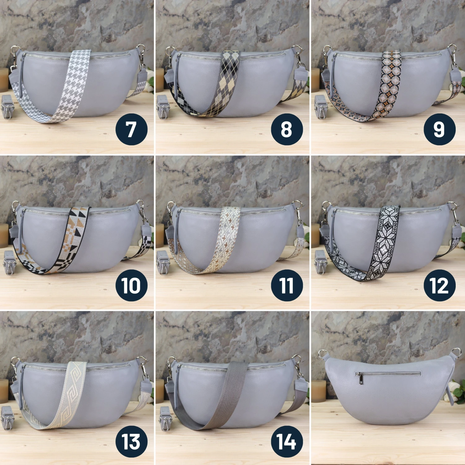 Fanny Pack With Leather Belt And Patterned Belt, Women Shoulder Bag Leather With Extra Strap, Belly Bag, Christmas And Valentine's Day Gift 6 Fanny Pack With Leather Belt And Patterned Belt, Women Shoulder Bag Leather With Extra Strap, Belly Bag, Christmas And Valentine's Day Gift - Image 4