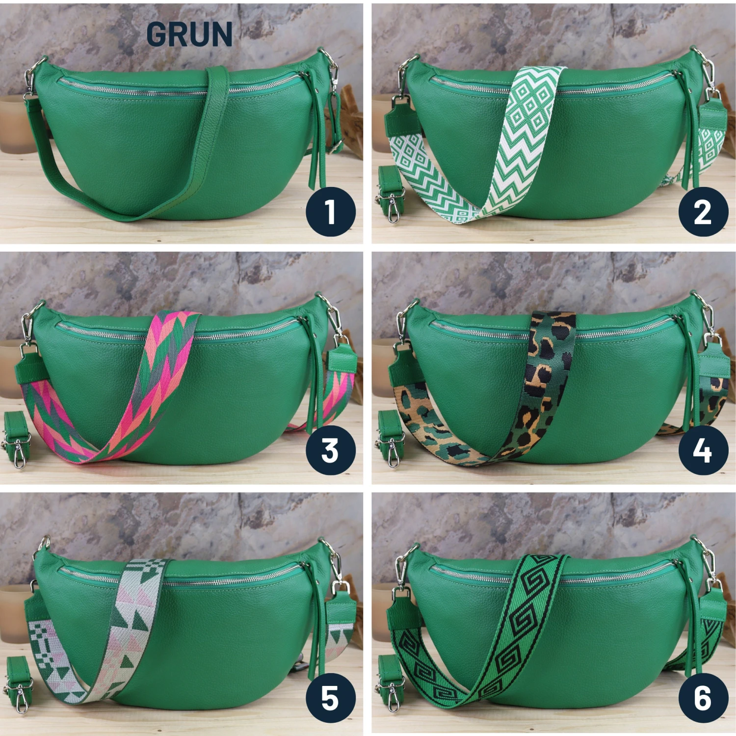 Fanny Pack With Leather Belt And Patterned Belt, Women Shoulder Bag Leather With Extra Strap, Belly Bag, Christmas And Valentine's Day Gift 9 Fanny Pack With Leather Belt And Patterned Belt, Women Shoulder Bag Leather With Extra Strap, Belly Bag, Christmas And Valentine's Day Gift - Image 7