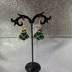 Christmas Trees With Gold Star Earrings