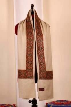 Authentic Pashmina Cashmere Shawl, Handmade Beige Kashmiri Pashmina Silk Shawl, Premium Cashmere Scarfs, Soft & Warm Shawls, Christmas Gift -Jewellery Soldes Boutique il fullxfull.5679748255 sldd