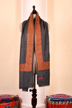 Elegant Pashmina Cashmere Shawl, Dark Grey Handmade Kashmiri Pashmina Silk Shawl, Premium Cashmere Scarfs, Soft & Warm Shawls Christmas Gift -Jewellery Soldes Boutique il fullxfull.5679800579 fh7d