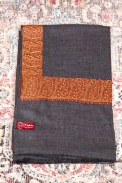 Elegant Pashmina Cashmere Shawl, Dark Grey Handmade Kashmiri Pashmina Silk Shawl, Premium Cashmere Scarfs, Soft & Warm Shawls Christmas Gift -Jewellery Soldes Boutique il fullxfull.5679801107 hkzp