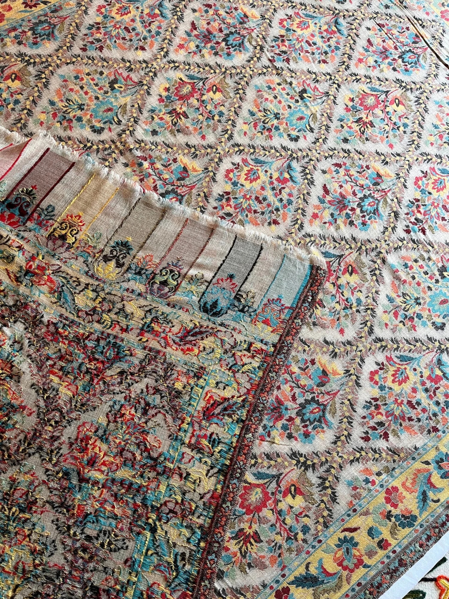 Kashmiri Cashmere Kani Shawl, Designer Wrap, Pashmina Scarf, Wedding Christmas Gift,40*80” Ultra Soft Elegant Wedding Or Winter Comfy Wrap 10 Kashmiri Cashmere Kani Shawl, Designer Wrap, Pashmina Scarf, Wedding Christmas Gift,40*80” Ultra Soft Elegant Wedding Or Winter Comfy Wrap - Image 8