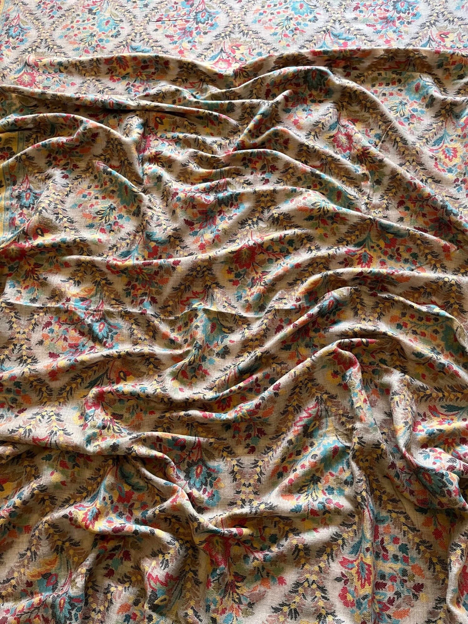 Kashmiri Cashmere Kani Shawl, Designer Wrap, Pashmina Scarf, Wedding Christmas Gift,40*80” Ultra Soft Elegant Wedding Or Winter Comfy Wrap 11 Kashmiri Cashmere Kani Shawl, Designer Wrap, Pashmina Scarf, Wedding Christmas Gift,40*80” Ultra Soft Elegant Wedding Or Winter Comfy Wrap - Image 9