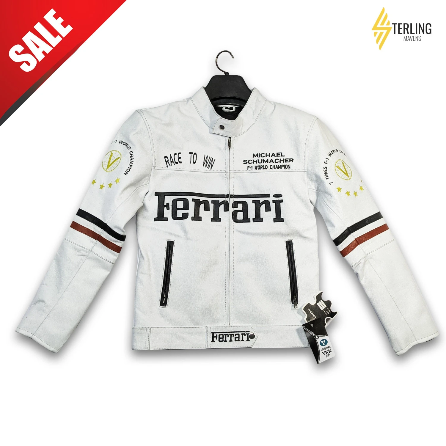 Ferrari Jacket Leather Jacket Men Cowhide Leather Formula F1 Real Leather 90s Vintage Biker Jacket Women Christmas Gift Unisex Jacket 3 Ferrari Jacket Leather Jacket Men Cowhide Leather Formula F1 Real Leather 90s Vintage Biker Jacket Women Christmas Gift Unisex Jacket - Image 2