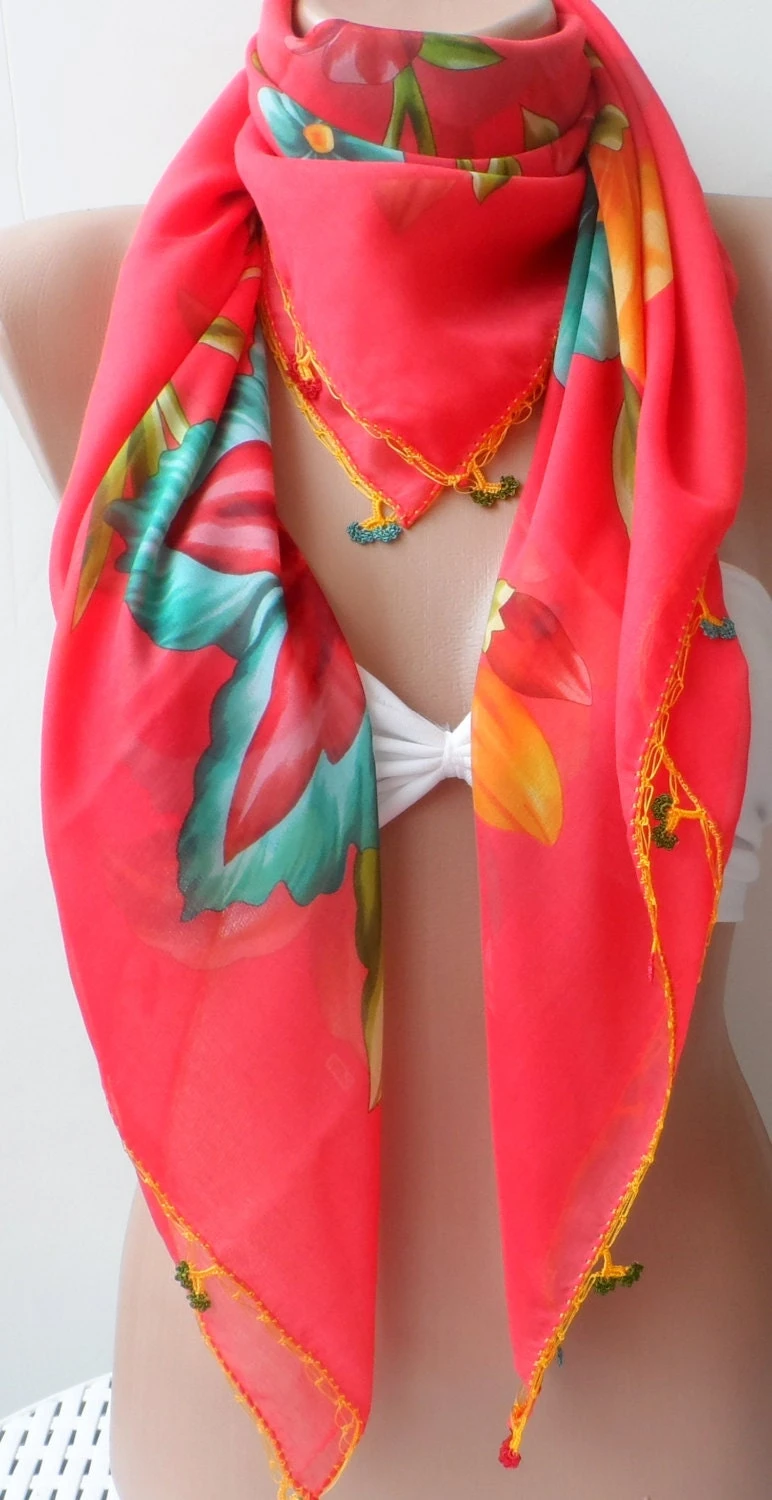 Cotton Summer Square Crochet Scarf Anatolian Traditional Scarf Summer Christmas Gifts Scarfs For Mothers 6 Cotton Summer Square Crochet Scarf Anatolian Traditional Scarf Summer Christmas Gifts Scarfs For Mothers - Image 4