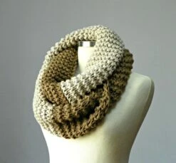 Christmas Sale, Knit Scarf, Knitted Infinity Scarf, Chunky Cowl Scarf, Hood Loop, For Man - Women Unisex Circle Scarf, Scarves -Jewellery Soldes Boutique il fullxfull.656707529 q2so