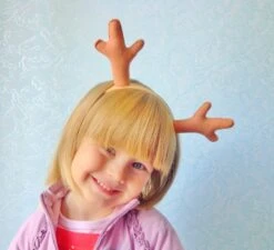 Deer Antler Headband Reindeer Antlers Horns For Child Baby Horns Christmas Costume Toddler Deer Antler Select Your Color!