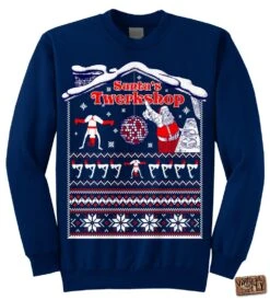 UGLY CHRISTMAS SWEATER - Santa's Twerkshop - Unisex, Mens, Ladies Black, Dark Green, Navy, Charcoal, Kelly S,m,l,xl, Xxl, 3xl -Jewellery Soldes Boutique il fullxfull.688659829 rjds