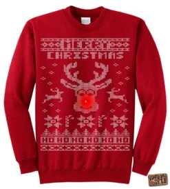 Rudolph "LIGHT UP" Ugly Christmas Sweater Party - Holiday Sweater - Men - Ladies - Unisex S, M ,l , Xl, Xxl, 3xl -Jewellery Soldes Boutique il fullxfull.688669459 rfbe