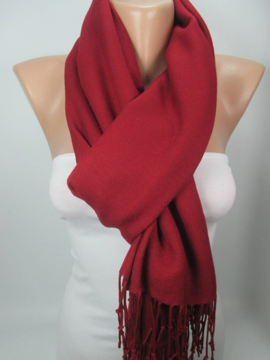 Burgundy Pashmina Scarf Shawl Unique Gift For Women Wedding Scarf Bridesmaids Gift Winter Scarf Winter Accessory Christmas Gift For Her Mom 4 Burgundy Pashmina Scarf Shawl Unique Gift For Women Wedding Scarf Bridesmaids Gift Winter Scarf Winter Accessory Christmas Gift For Her Mom - Image 2