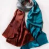 Silk Satin Shawl- Marsala Morn, Hand Painted Scarf, Bridal Wrap, Christmas Gifts For Mom