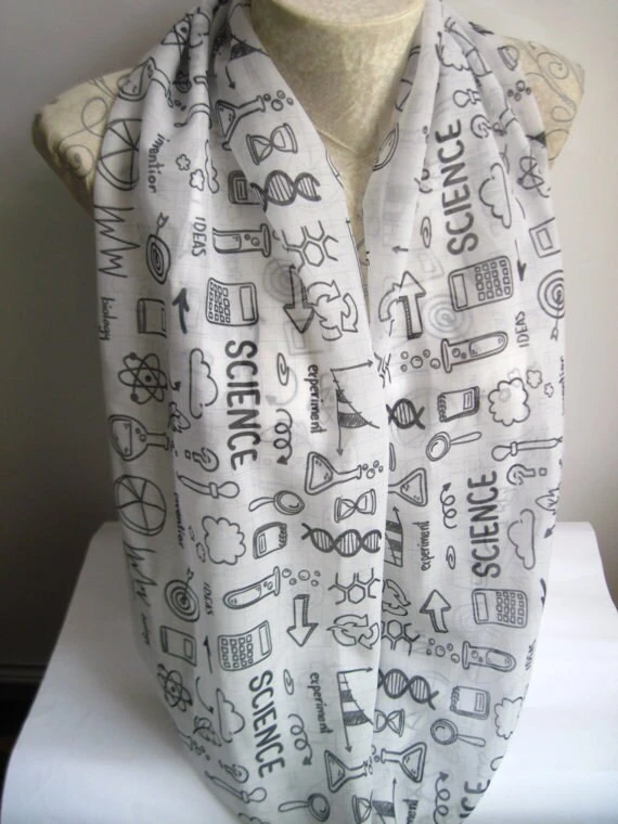 Science Scarf Science Teacher Gift Coworker Christmas Gift Infinity Scarf Chemistry Gift Scarf Women Graduation Gift For Her Geek Gift 6 Science Scarf Science Teacher Gift Coworker Christmas Gift Infinity Scarf Chemistry Gift Scarf Women Graduation Gift For Her Geek Gift - Image 4