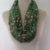 Candy Cane Print Infinity Loop Scarf Christmas Xmas Gift For Her