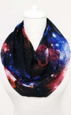 Galaxy Infinity Scarf Black Nebula Scarf Birthday For Women Gift For Her Wife Winter Fashion Christmas Gift Under 30 Dollars Black Friday -Jewellery Soldes Boutique il fullxfull.752480303 h24d