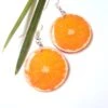 Orange Slice Earrings Fruit Polymer Clay Epoxy Resin Bright Jewelry Gift Christmas Foodie Tropical Jewellery Clementine Tangerine Mandarine