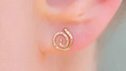 Christmas Sale - Tiny Stud Earrings, Gold Studs, Tiny Studs, Spiral Studs, Dainty Studs, Spiral Earrings, Delicate Earrings, Gold Earrings, -Jewellery Soldes Boutique il fullxfull.797575622 bd76