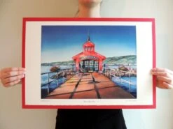 Watkins Glen Art, Seneca Lake Giclee Print,"Seneca Lake Pier", Finger Lakes, Christmas Gift, 12" X 18" Watercolor By Cheryl Chalmers -Jewellery Soldes Boutique il fullxfull.801734839 bs5f