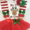 Baby Girl 1st Christmas Outfit - Newborn And 3 Month My First Christmas Outfit- 4 Piece Newborn Outfit -Jewellery Soldes Boutique il fullxfull.801937287 lmv2