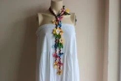 Butterfly Crochet Scarf- Flower Lariat Scarf- Jewelry Scarf-Daffodil/Jonquil/Narcissus Scarf-christmas Gift -Jewellery Soldes Boutique il fullxfull.815082747 5t3x