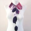 Batik Color, Lariat Leaf Jewellery, Crochet Scarf, Lariat Scarves, Crocheted Flower Necklace, Floral Accessories, Christmas Gift -Jewellery Soldes Boutique il fullxfull.815794967 byx4