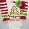 Baby Girl Christmas Outfit- Preemie Newborn And 3 Months- Newborn Leg Warmers - Personalized Christmas Outfit - Preemie Christmas -Jewellery Soldes Boutique il fullxfull.816071032 bngt