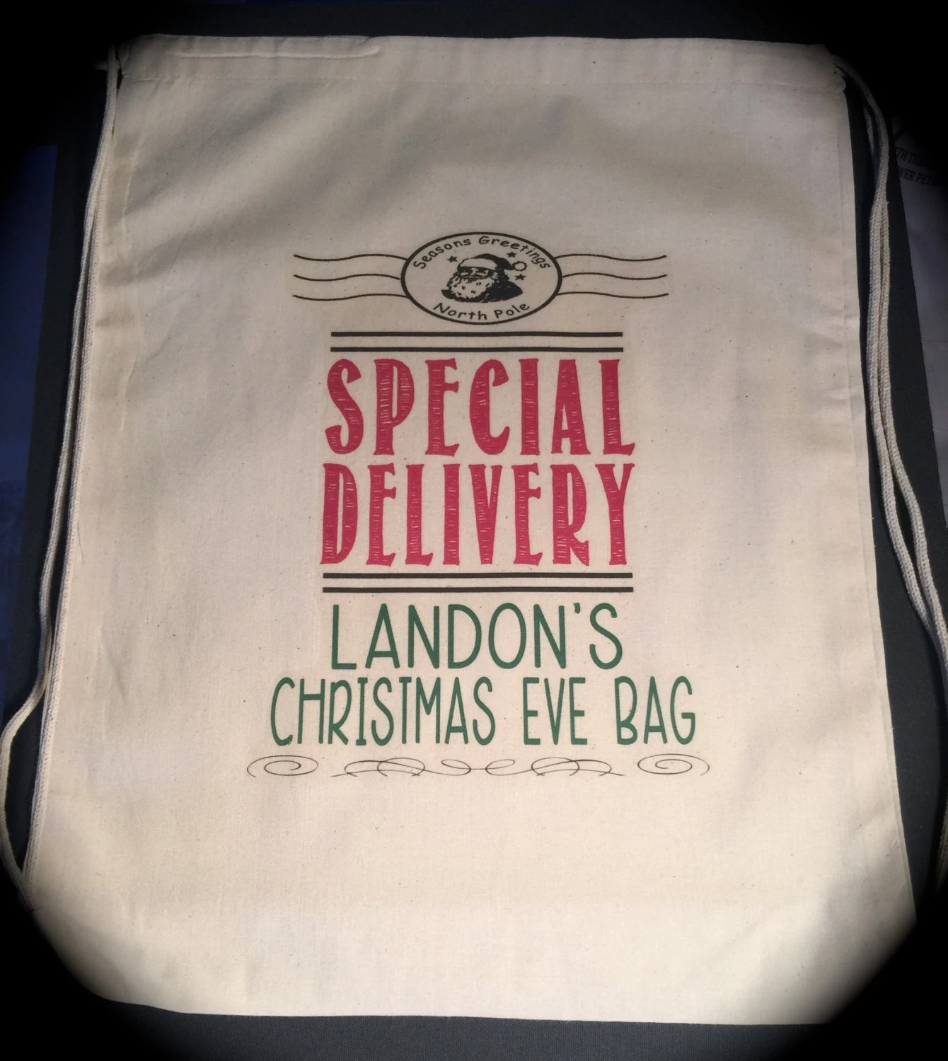 Personalized SPECIAL DELIVERY Bag/sack Christmas Eve Bag Gift Novelty 3 Personalized SPECIAL DELIVERY Bag/sack Christmas Eve Bag Gift Novelty